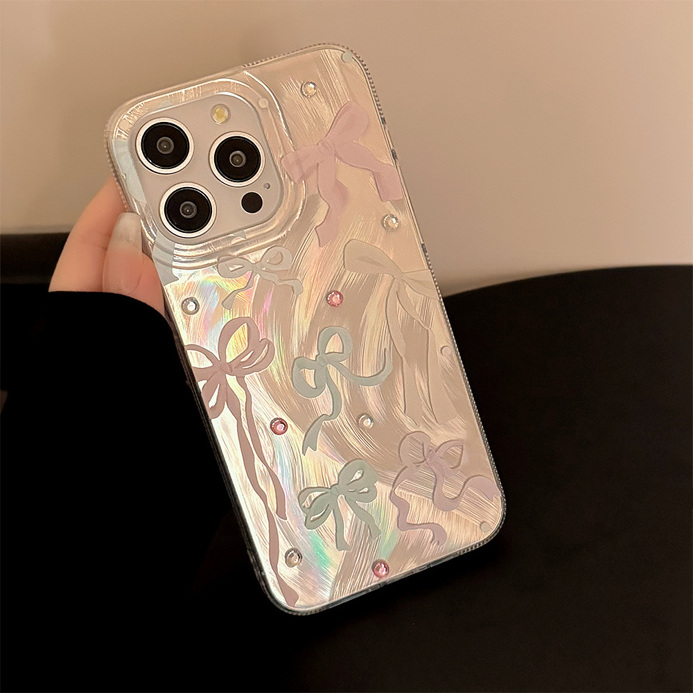 Phone Accessories Quotes - Kolorowe naklejki z kokardką i diamentami