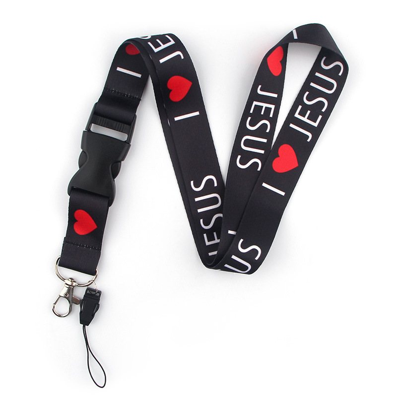 Neck Hanging Phone Holder - Kocham Jezus Bezpieczeństwo Wiszący pasek na