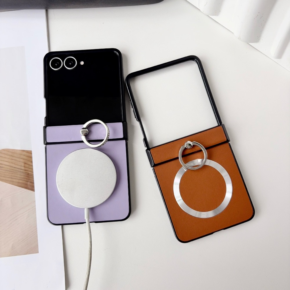 Phone Ring Holder - Magnetyczne etui skórzane Magsafe z pełną