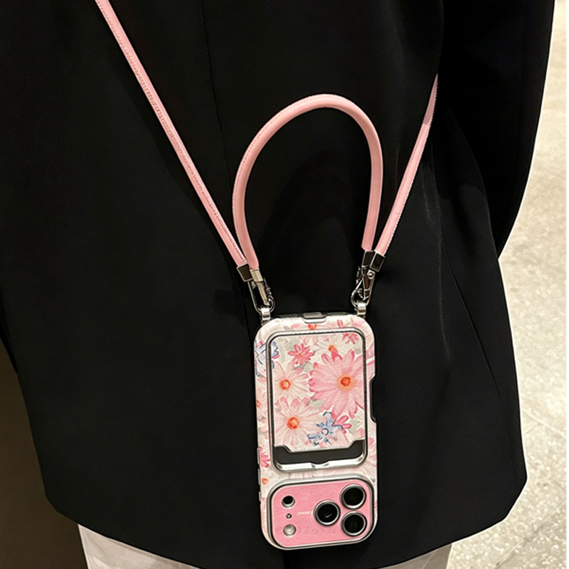 Phone Accessories Case - Różowe etui na telefon z imitacji