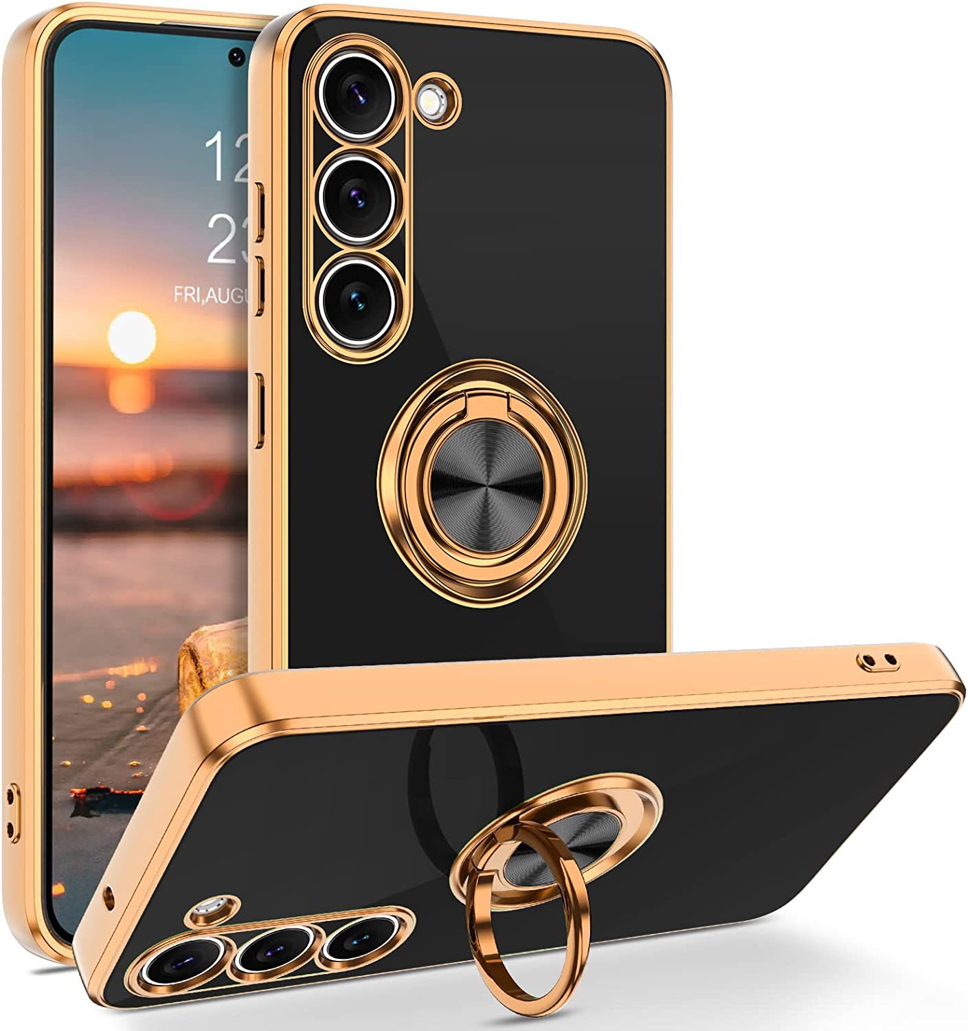 Phone Accessories Ring Holder - Luksusowe, magnetyczne etui 360 ° Etui