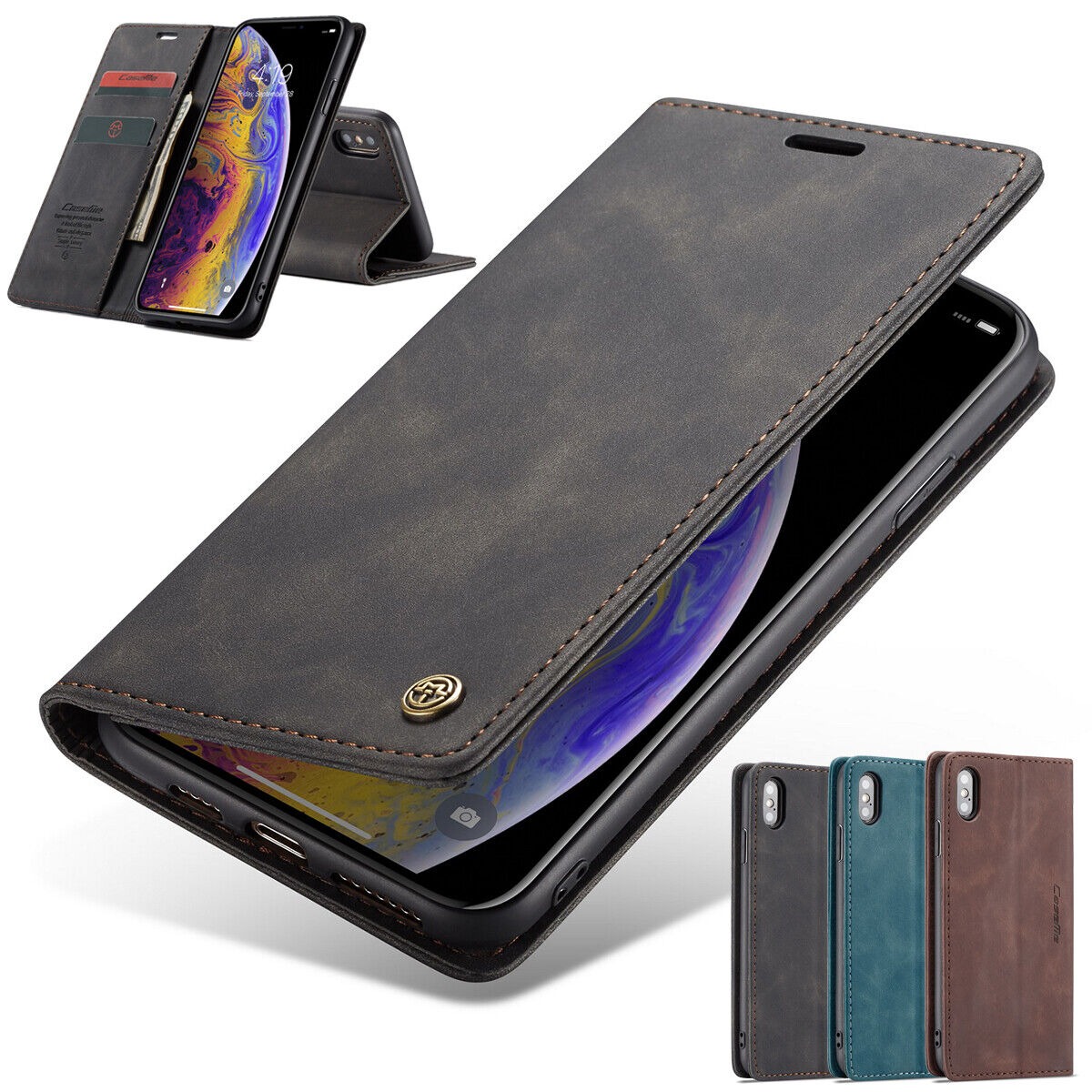 Skórzane etui z klapką na iPho – Phone Accessories Logo recenzja i cena