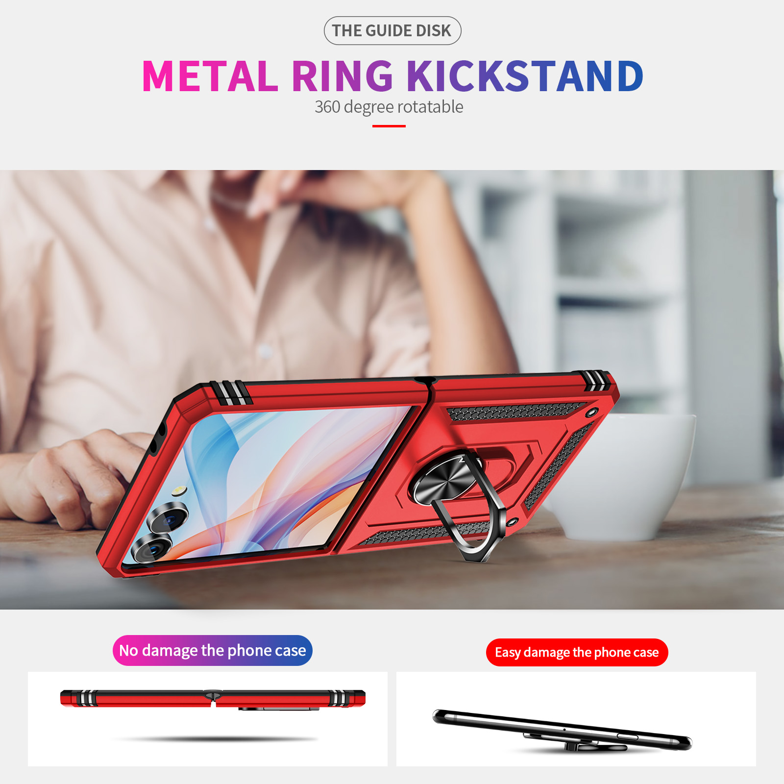 Wstrząsoodporne etui wojskowe  – Phone Accessories Ring Holder recenzja i cena